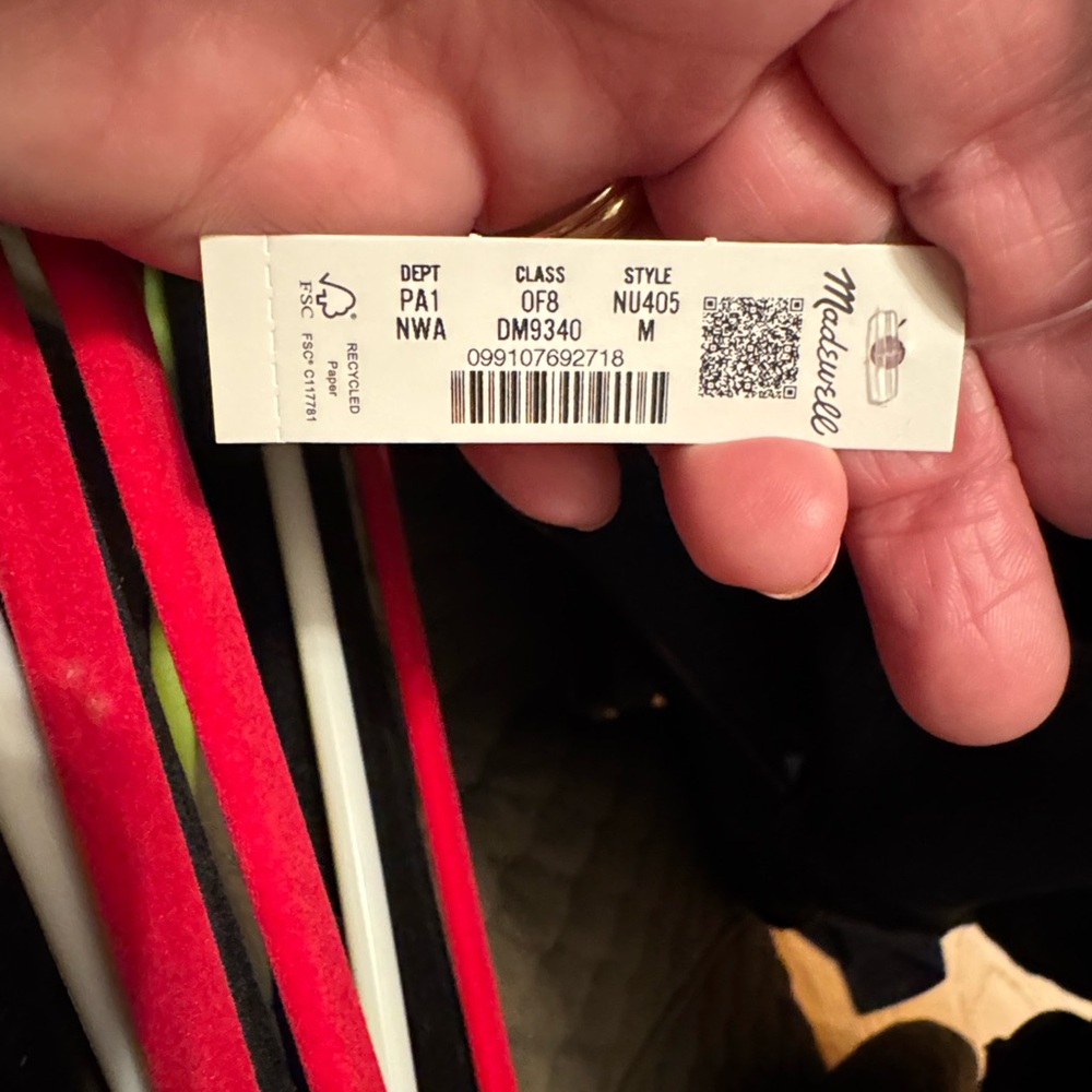Madewell Navy Denim Zip Bomber Jacket - Picture 6 of 6